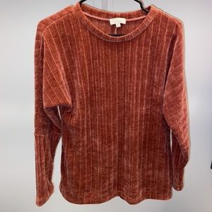 Chenault Sleeve Ribbed Chenille Pullover Sweater